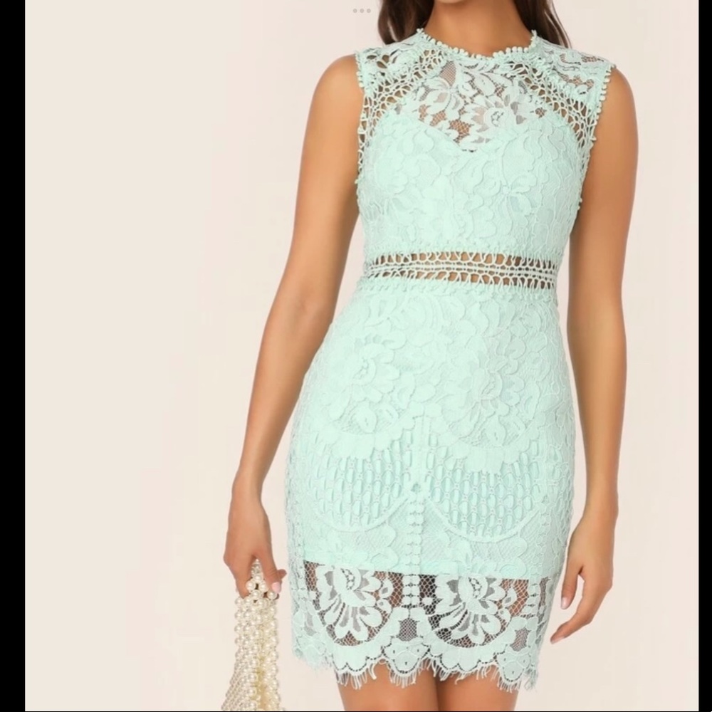 Turquoise mini dress